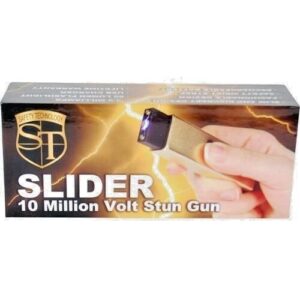 Slider 3 Million Volt Mini Stun Gun Flashlight Gold