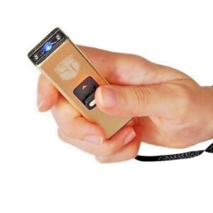 Slider 3 Million Volt Mini Stun Gun Flashlight Gold