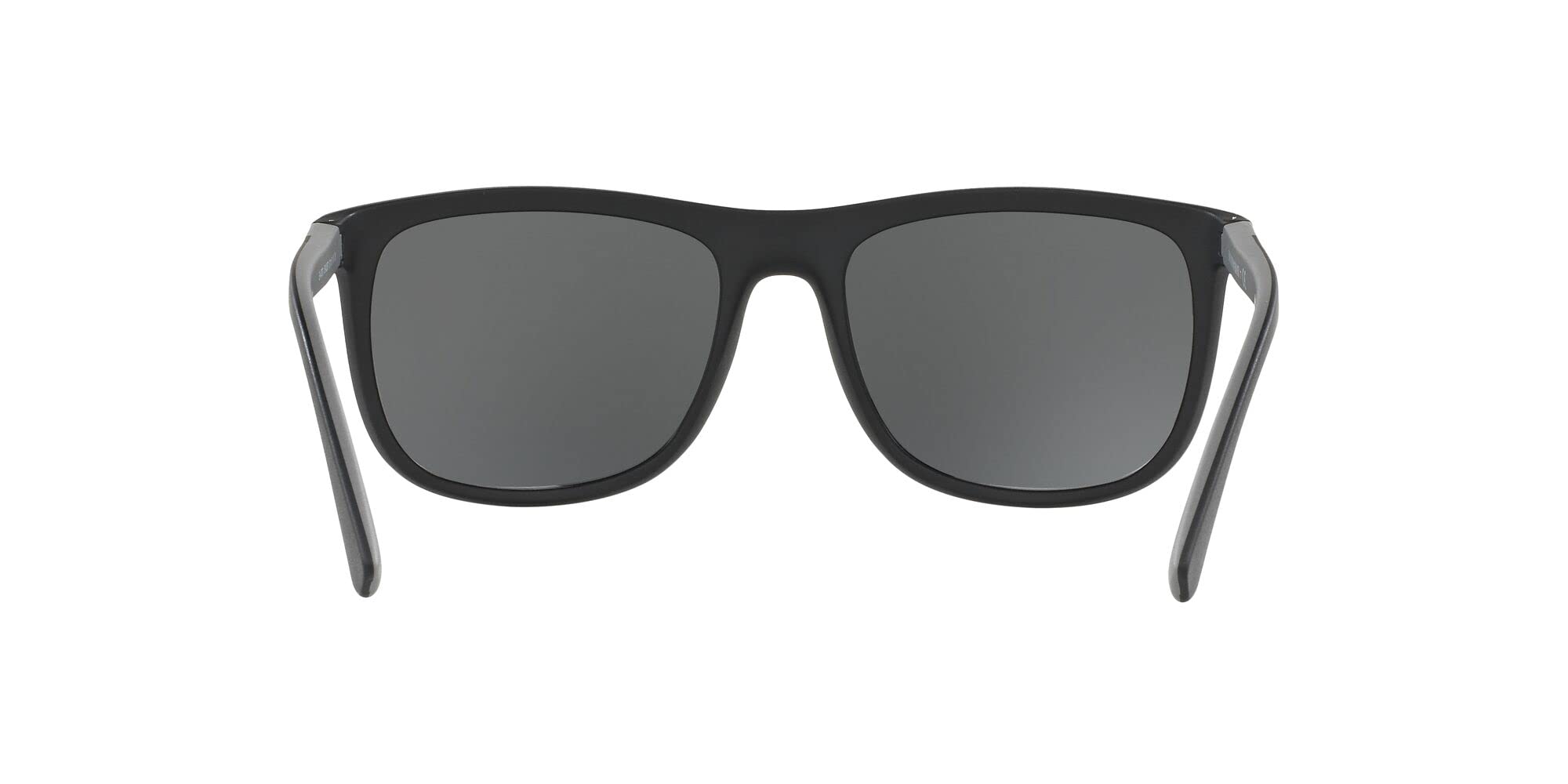 Emporio Armani Men's EA4079 Square Sunglasses, Matte Black/Grey, 57 mm