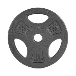 CAP Barbell Standard 1-Inch Grip Weight Plates, Single, Black, 10 lb