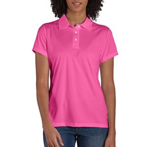 hanes sport women's cool dri performance polo,wow pink,small