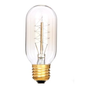 Vintage Edison Bulb - 25 Watt - T45 - Spiral Cage Filament - Dimmable - 8 Pack - 65 Lumen