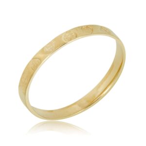 AVORA 10K Yellow Gold Faceted Hearts Stackable Ring - Size 3