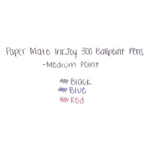 Paper Mate InkJoy 300ST Ballpoint Pens, Medium Point, Blue, Box of 12 (1951341)