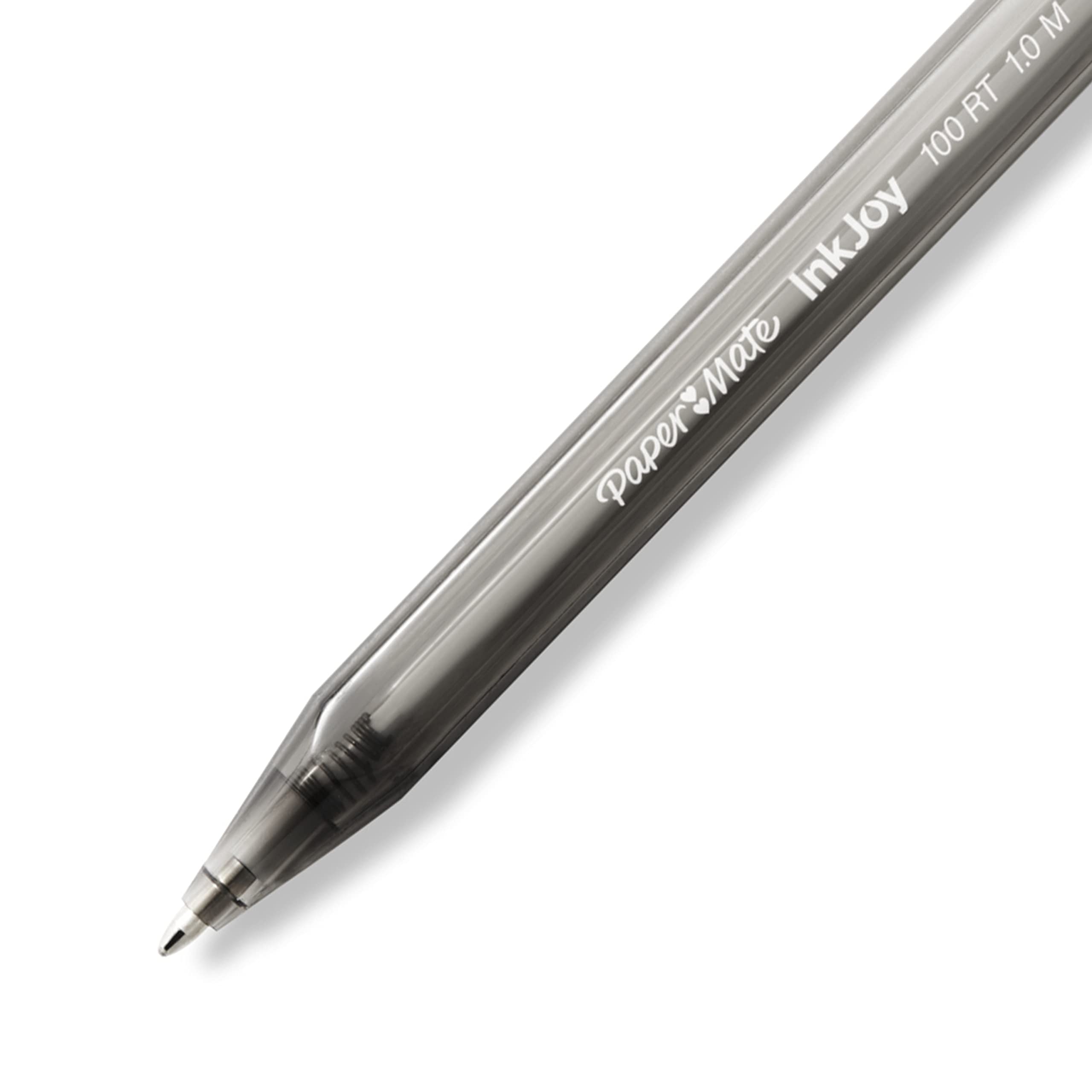 Paper Mate InkJoy 100RT Retractable Ballpoint Pens, Medium Point (1.0mm), Black, 20 Count