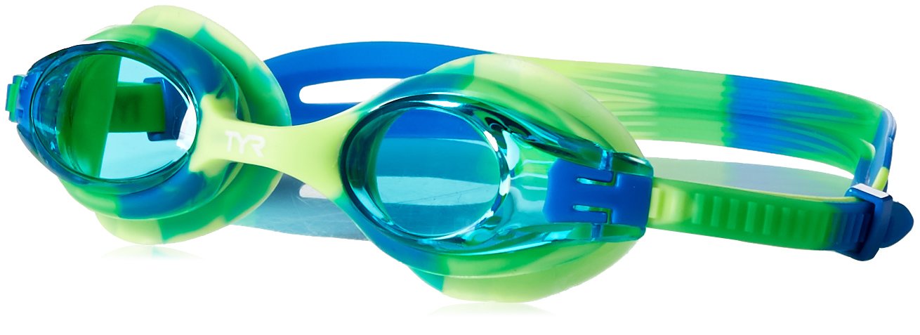 TYR Big Swimple Tie Dye Goggles, Blue/Green/Blue, One Size