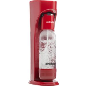 Drinkmate OmniFizz Sparkling Water and Soda Maker, Carbonates Any Drink Without Diluting It, CO2 Cylinder Not Included (Royal Red)