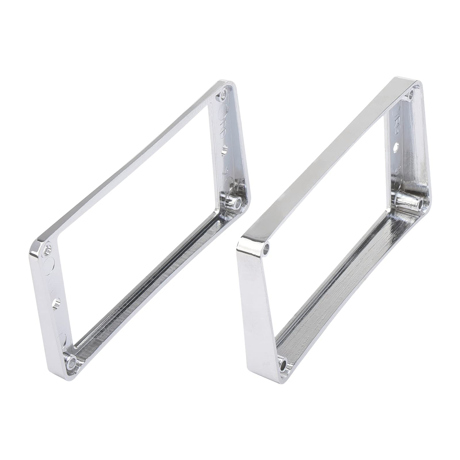 A Set of 2 Curve Plastic Humbucker Pickup Frame Mounting Ring 4mm Thick Chrome Pickup Frame