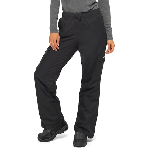 Arctix Women's Lumi Pull Over Fleece Lined Cargo Snow Pants, Black, Large