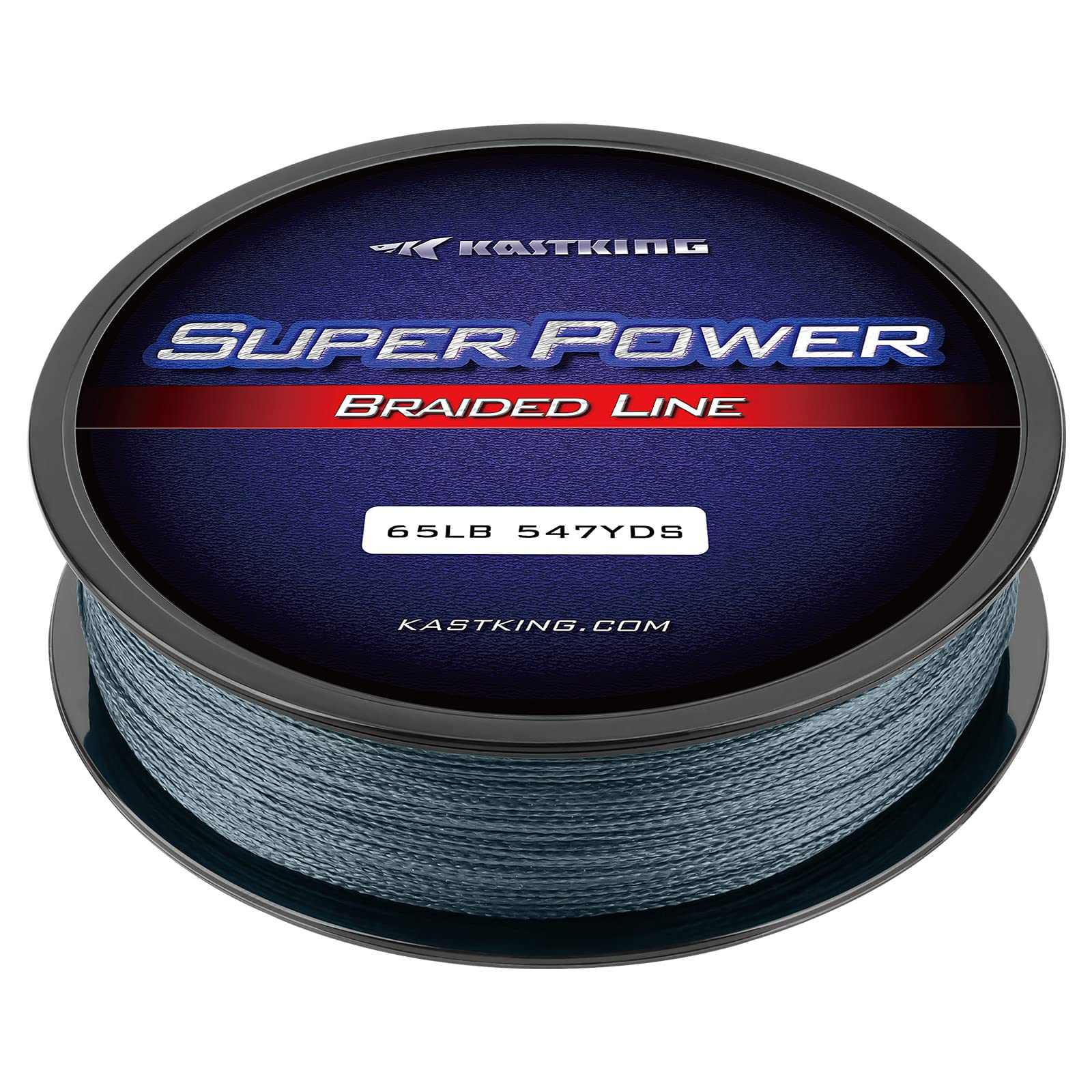 KastKing Superpower Braided Fishing Line,Low-Vis Gray,30 LB,327 Yds