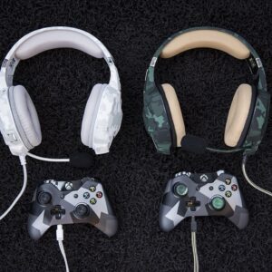 Trust Gaming GXT 322W Dynamic Gaming Headset for PC, Playstation 4 & Xbox One (Controller with 3.5mm Jack) White Camouflage