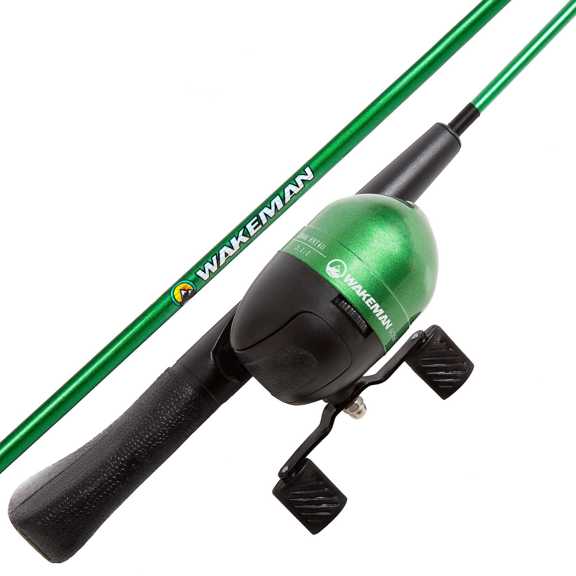 Wakeman Spawn Series Kids Spincast Combo and Tackle Set - Green, 51"