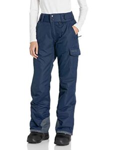 arctix women's snow sports insulated cargo pants, blue night, medium