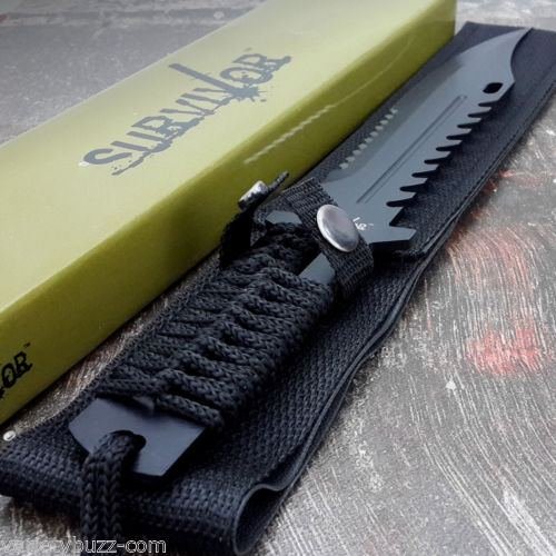 AvaLittle 13" Tactical Survival Rambo Full Tang Fixed Blade Knife Hunting w/Sheath