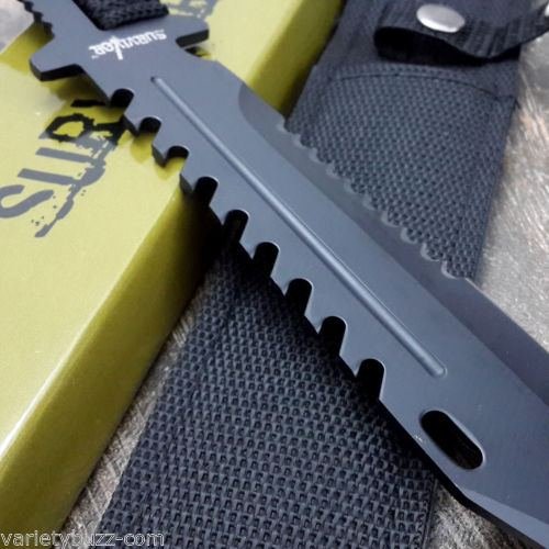 AvaLittle 13" Tactical Survival Rambo Full Tang Fixed Blade Knife Hunting w/Sheath