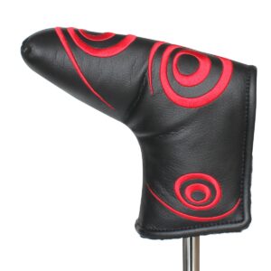 craftsman golf red swirl black putter cover headcover for scotty cameron ping blade magnetic closure