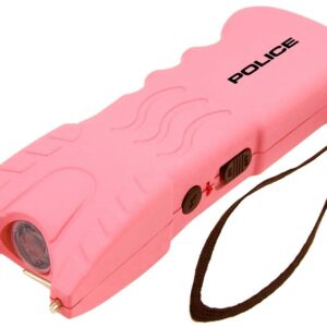 POLICE 916 Stun Gun with LED Flashlight, Pink