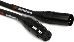 roland black series heavy-duty xlr microphone cable, 10-feet