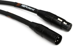 roland black series heavy-duty xlr microphone cable, 15-feet