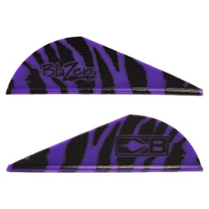 bohning co blazer tiger vanes (100 pack), purple