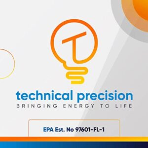 Technical Precision 9 Watt Self Ballasted U Shaped 4 Pin Compact Fluorescent Light Bulb Replacement for Kandolite 96500 Light Bulb T4 CFL 4 Pin Bulbs with 2G7 Base - 6500K - 8000 Hours - 1 Pack