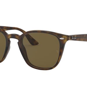 Ray-Ban RB4258 Square Sunglasses, Light Havana/Dark Brown, 50 mm