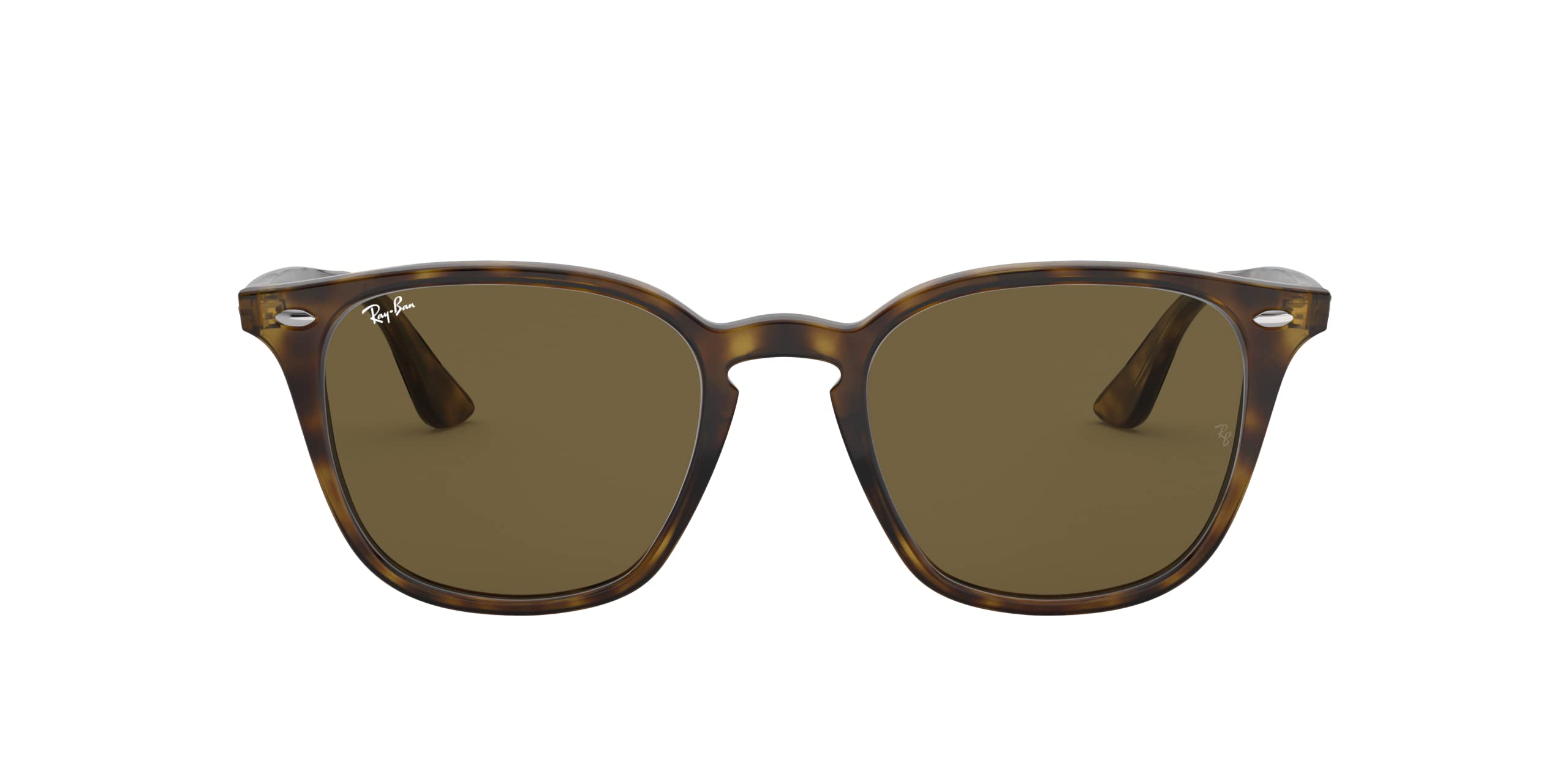 Ray-Ban RB4258 Square Sunglasses, Light Havana/Dark Brown, 50 mm