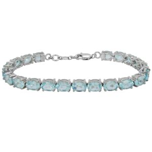 luv eclipse love lives here blue topaz tennis bracelet in sterling silver birthstone jewelry