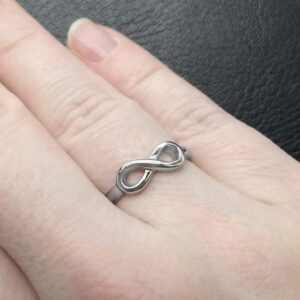 Loralyn Designs Stainless Steel Infinity Knot Promise Ring Jewelry for Sensitive Skin (Size 9)