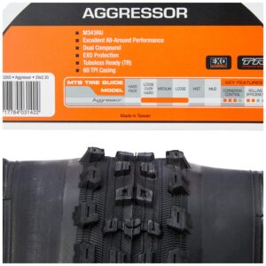 MAXXIS Aggressor EXO/TR Tire - 29in Dual Compound/EXO/TR, 29x2.3