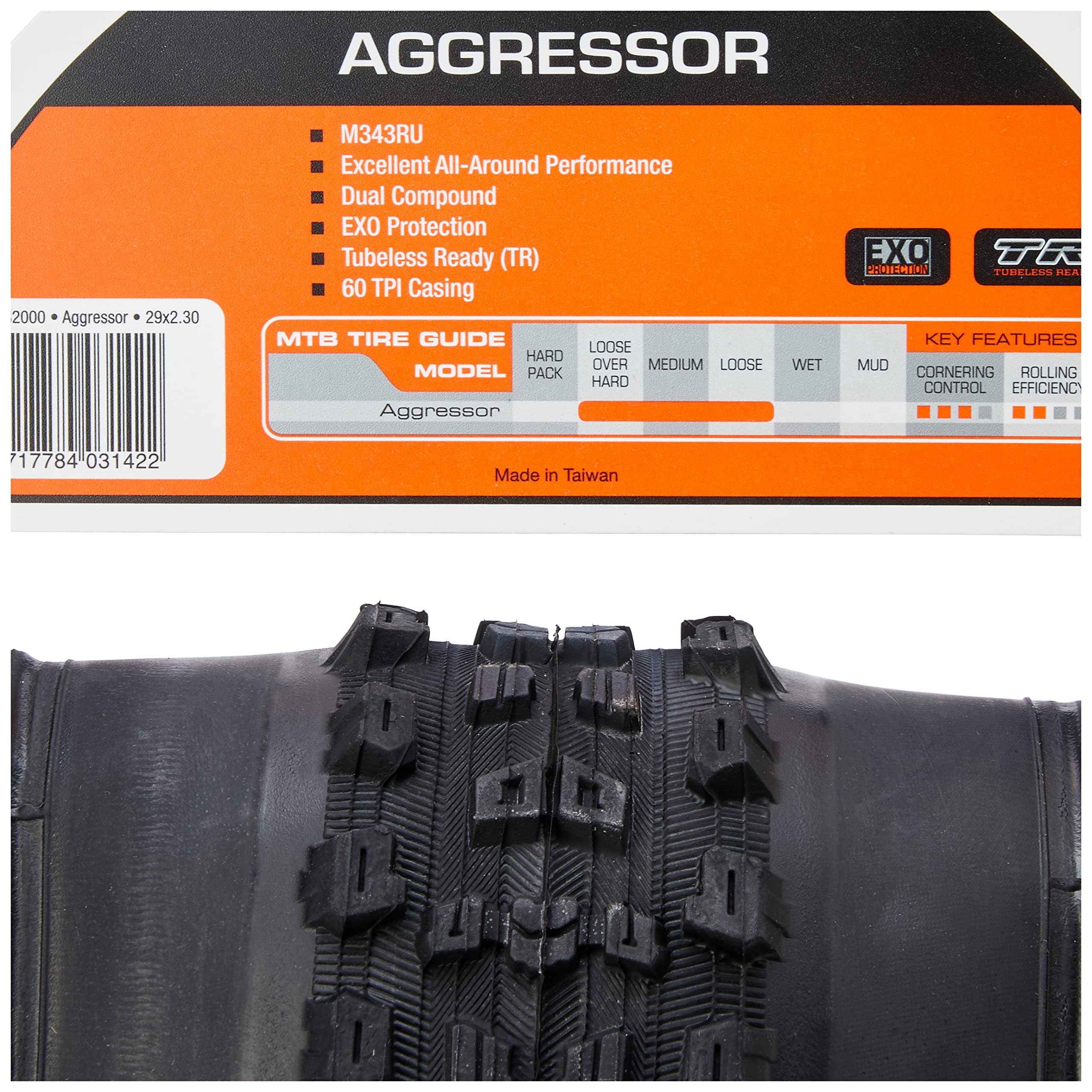 MAXXIS Aggressor EXO/TR Tire - 29in Dual Compound/EXO/TR, 29x2.3