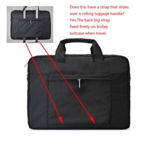 18 Inch Laptop Bag Briefcase Case fits up to 18.4 Inches Notebook Computer Waterproof Shockproof for Men Black