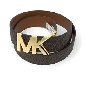 Michael Kors Womens Reversible MK Logo Belt Brown/Brown (S)