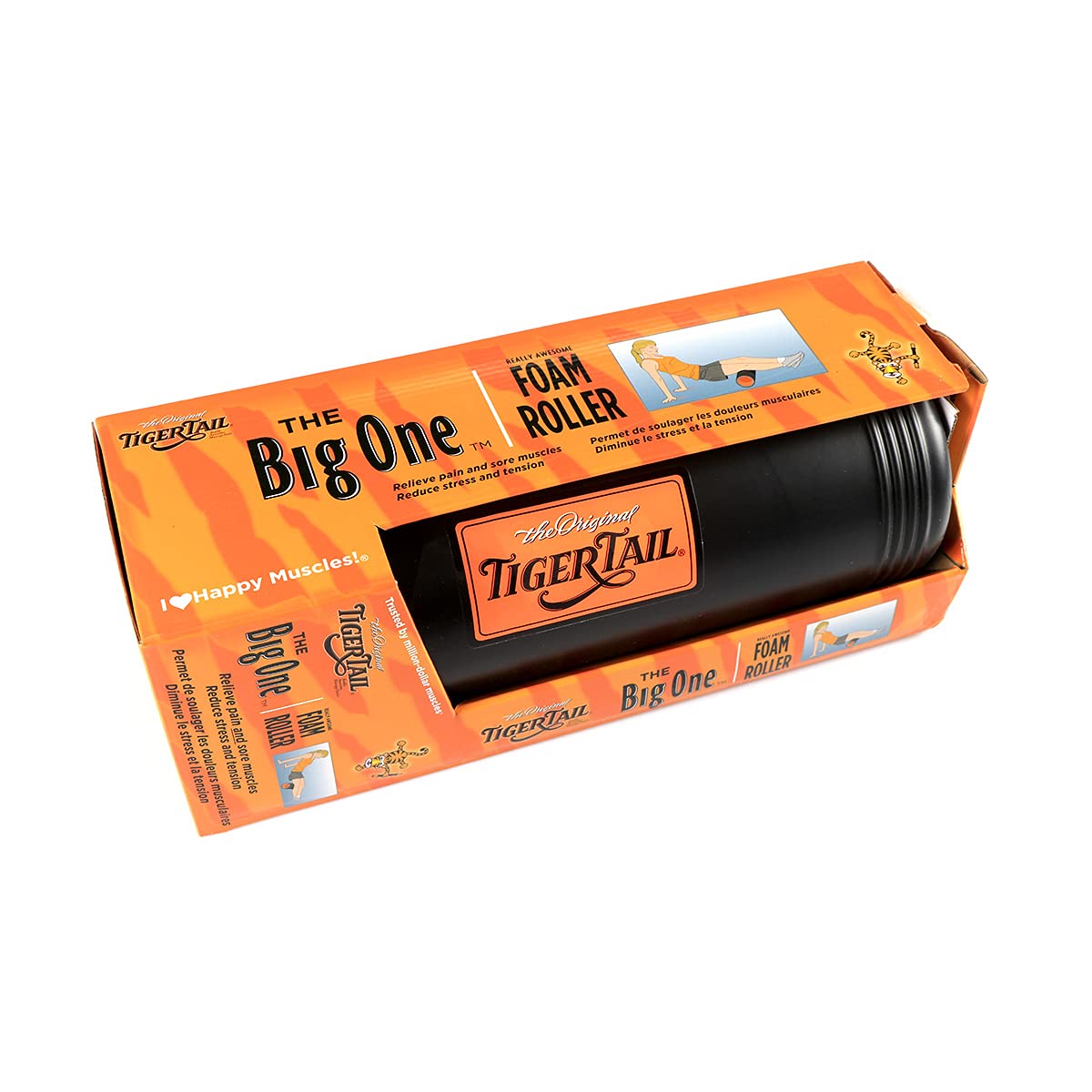 Tiger Tail The Big One Large Foam Roller - High Density Massager for Back, Legs, Glutes, Hips, Shoulders, Muscles, Deep Tissue, and Myofascial Release