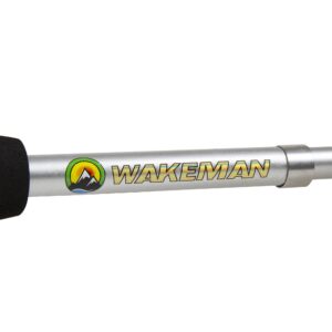 Fiberglass Fishing Rod - Portable Telescopic Pole with Size 20 Spinning Reel - Fishing Gear for Ponds, Lakes, and Rivers by Wakeman (Black)