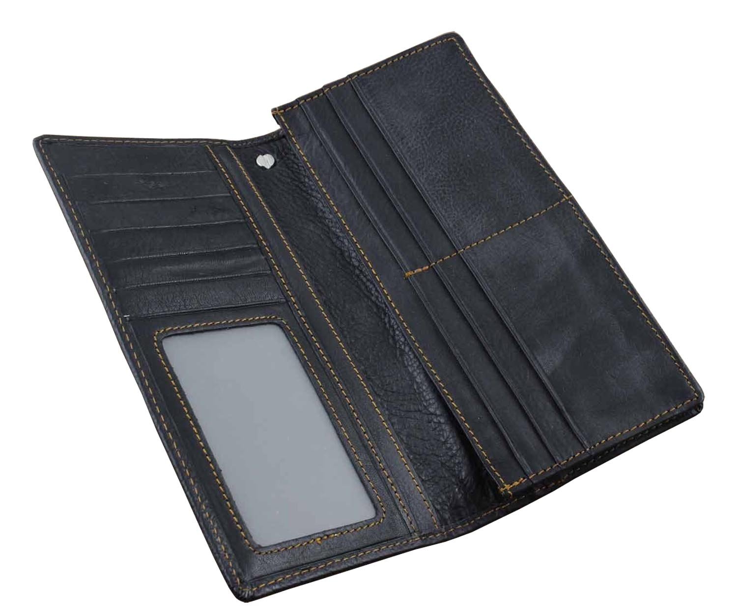 vogueteen Real Leather Mens Biker Card/Money Long Wallet Purse W/Jeans Key Chain