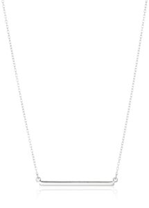 amazon essentials womens sterling silver horizontal bar necklace, 18" (previously amazon collection)