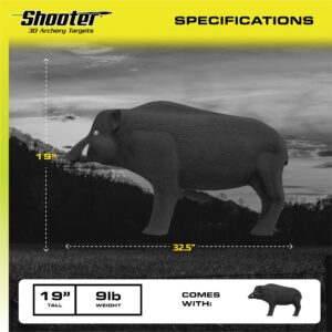 Field Logic-Shooter 3D Archery Hog Target, Black, One Size