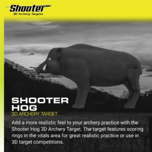 Field Logic-Shooter 3D Archery Hog Target, Black, One Size