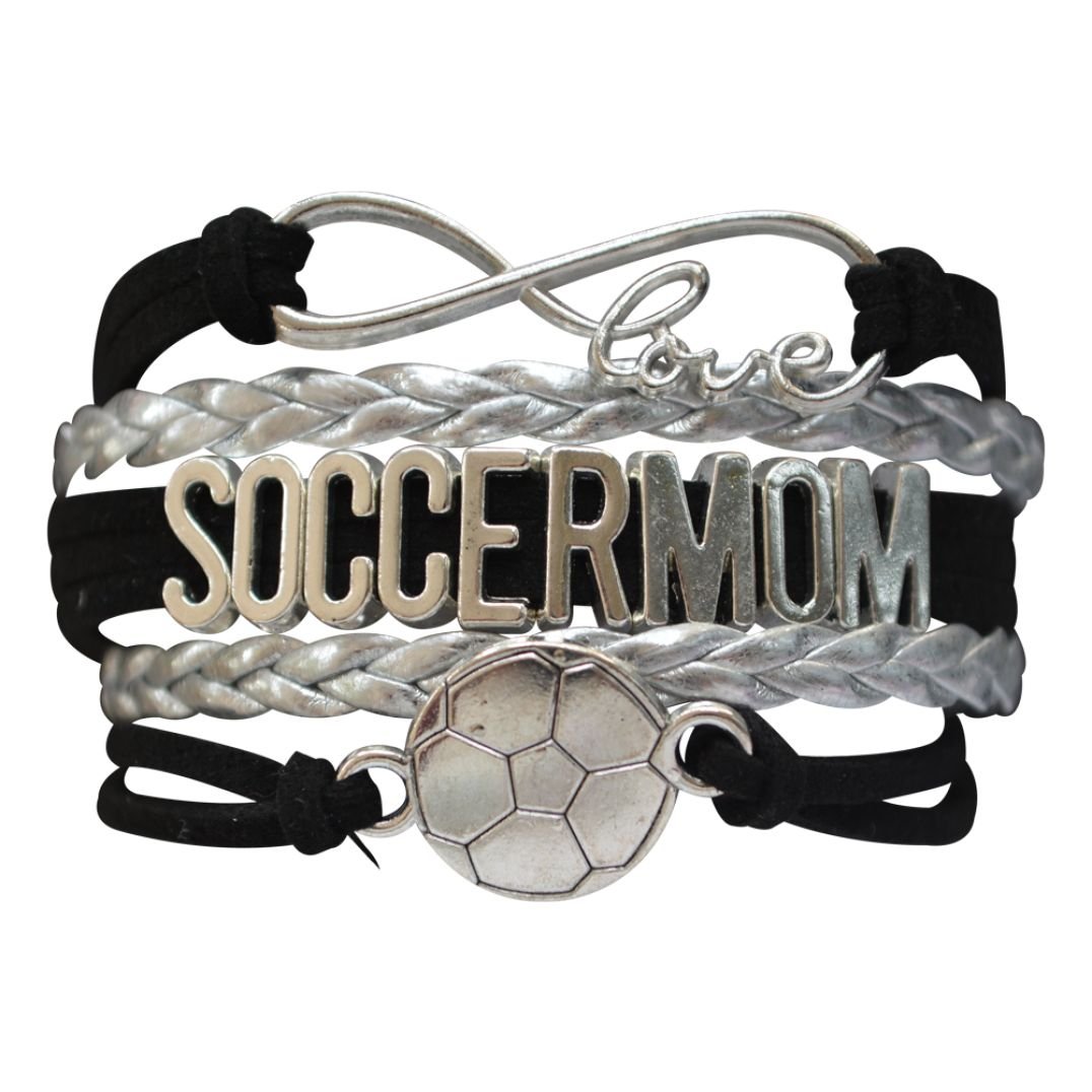 Soccer Mom Charm Infinity Love Bracelet, Soccer Moms Jewelry, Soccer Mom Gifts, Soccer Mom Gifts for Women