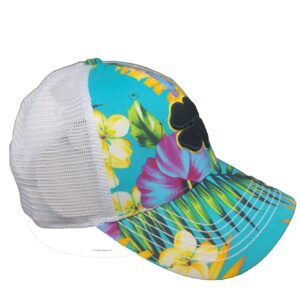 Black Clover Island Lu 5 - Black/Yellow/Tropical/White Mesh - Adjustable