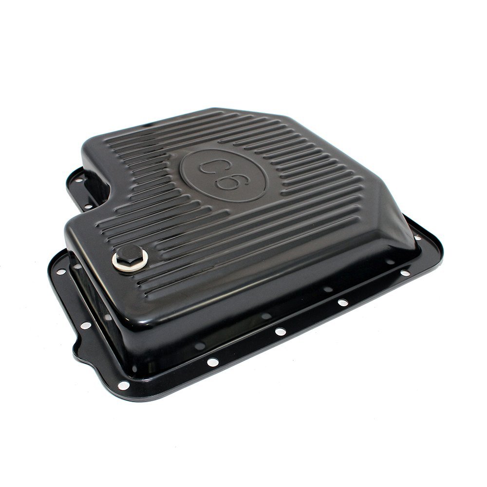 Assault Racing Products A9125PBK for Ford C6 Black Steel Transmission Pan 2 3/8" depth