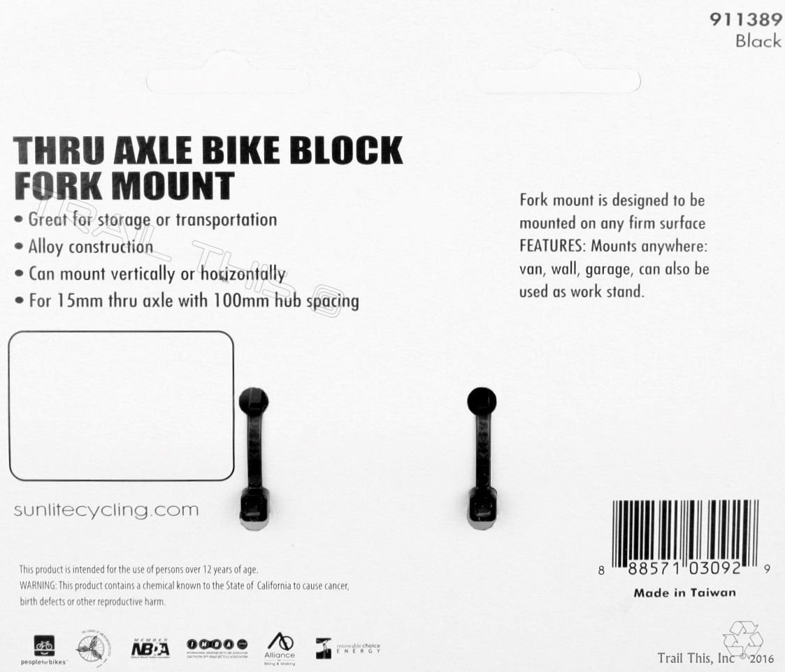 Sunlite Bike Block Fork Mount, 100mm