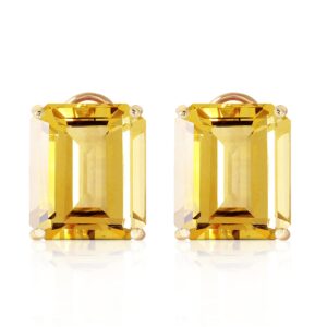 Galaxy Gold GG 13 CTW 14k Solid Gold Citrine French Clip Earrings