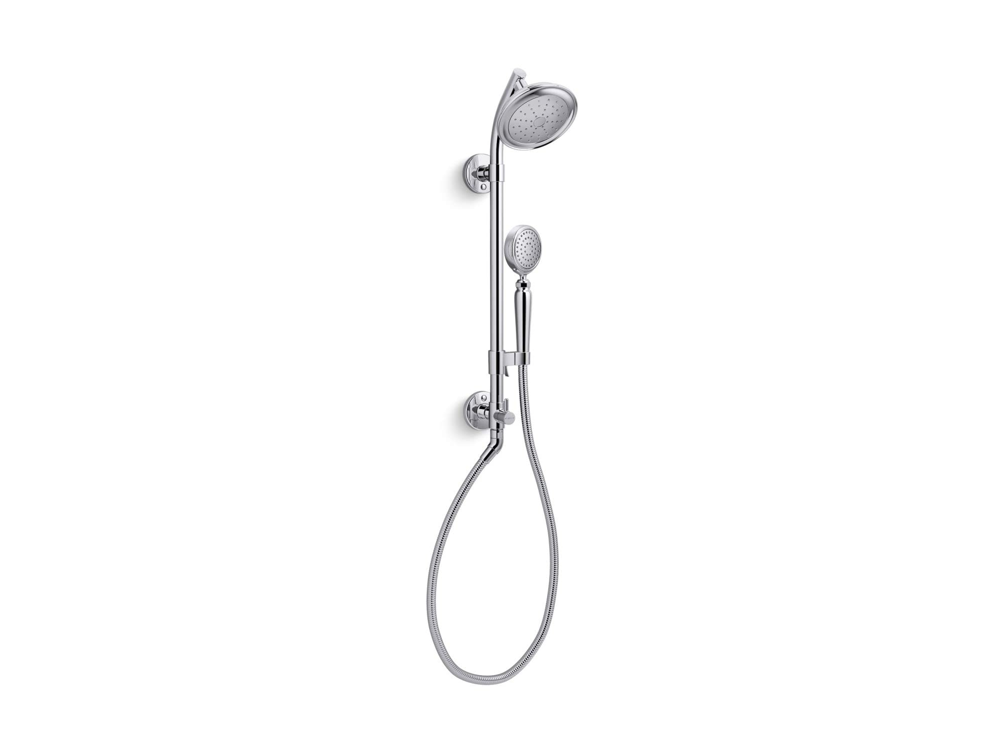 KOHLER Artifacts Shower Head with Handheld Combo High Pressure, One Size, Polished Chrome, K-76472-CP