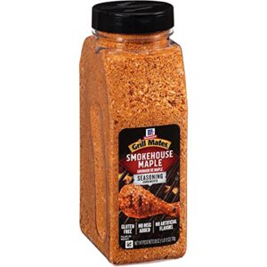 mccormick grill mates smokehouse maple seasoning, 28 oz - one 28 ounce container of smokehouse maple seasoning, perfect on pork chops, chicken, burgers and more