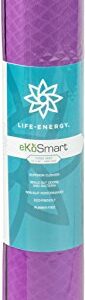 Life Energy 4mm TPE EkoSmart Yoga Mat - Yoga Repeat, Purple