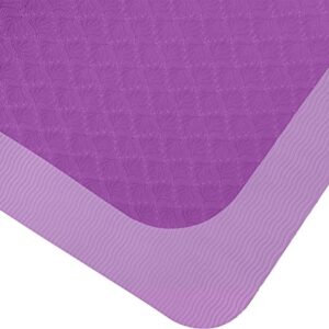 Life Energy 4mm TPE EkoSmart Yoga Mat - Yoga Repeat, Purple