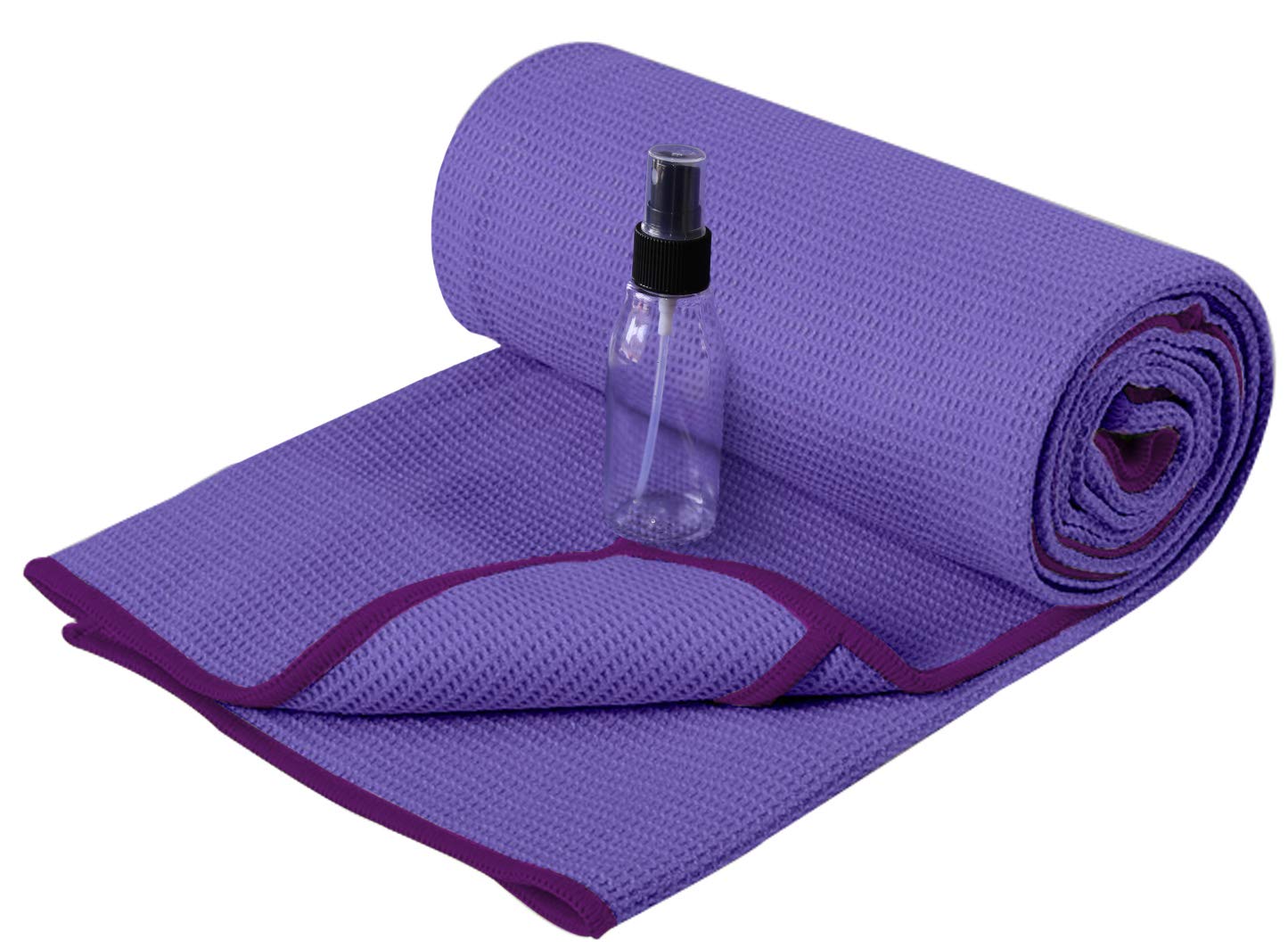 Heathyoga Hot Yoga Towel Non Slip, Microfiber Non Slip Yoga Mat Towel, Exclusive Corner Pockets Design, Dual-Grip, Sweat Absorbent, Perfect for Hot Yoga, Bikram, Pilates and Yoga Mats