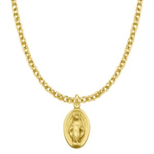 truefaithjewelry 12kt gold-filled our lady of grace miraculous medal necklace pendant religious jewelry, 5/8 inch